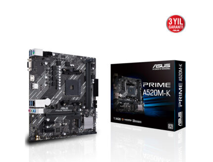 ASUS PRIME A520M-K AMD A520 AM4 DDR4 4400 HDMI VGA M2 USB3.2 mATX