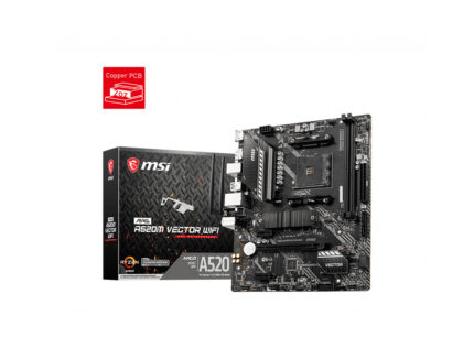 MSI MAG A520M VECTOR WIFI AM4 DDR4 4600(OC) DP HDMI M.2 USB3.2 WIFI mATX