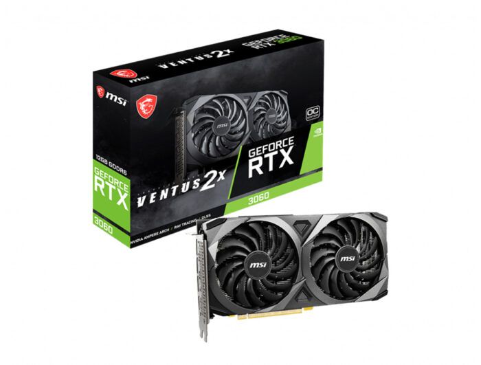 12 GB MSI GEFORCE RTX 3060 VENTUS 2X 12G OC RTX3060 GDDR6 192B 3XDP 1XHDMI