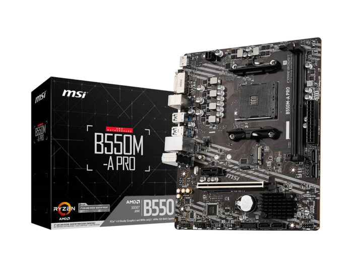 MSI B550M-A PRO AM4 DDR4 4600(OC) HDMI VGA DP M.2 USB3.2 MATX