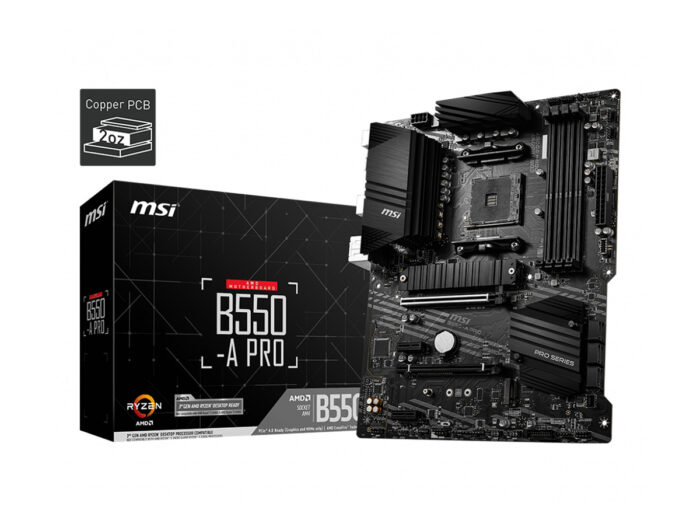 MSI B550-A PRO AM4 DDR4 4400(OC) HDMI DP M.2 USB3.2 ATX