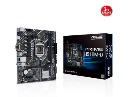 ASUS PRIME H510M-D Intel H510 1200p DDR4 3200MHz(OC) M.2 Anakart