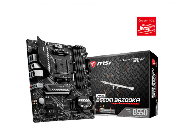 MSI MAG B550M BAZOOKA AM4 DDR4 4400(OC) HDMI DP M.2 USB3.2 MATX