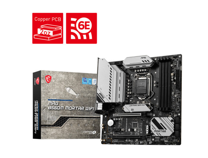 MSI MAG B560M MORTAR WIFI SOKET 1200 DDR4 5066 (OC) PCI-E Gen 4