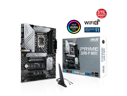 ASUS PRIME Z690-P WIFI 6000MHz(OC) DDR5 Soket 1700 M.2 HDMI DP ATX