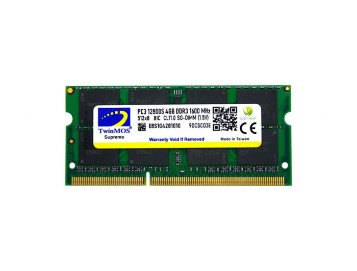 TwinMOS Sodimm 4 GB 1600MHz 1.5V DDR3 Notebook Ram