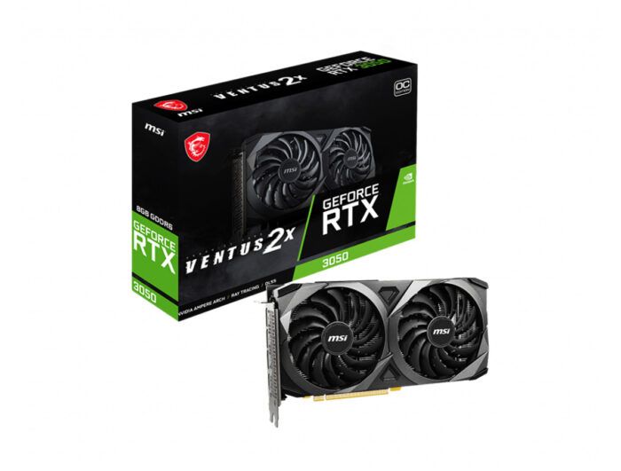 8 GB MSI VGA GEFORCE RTX 3050 VENTUS 2X 8G OC GDDR6 128B P4.0 X8 (3XDP 1XHDMI)