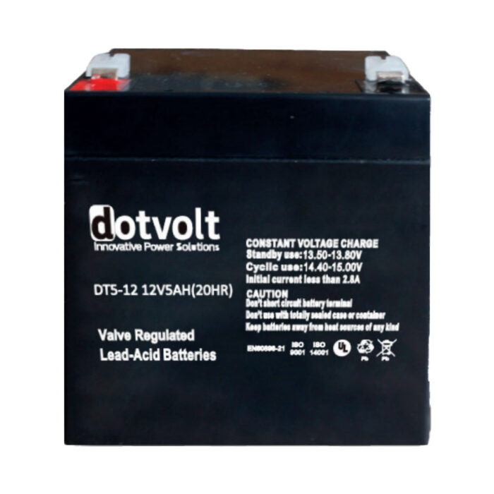 DOTVOLT VOLT DT5-12 12V 5AH Kuru Tip UPS+Güvenlik Aküsü