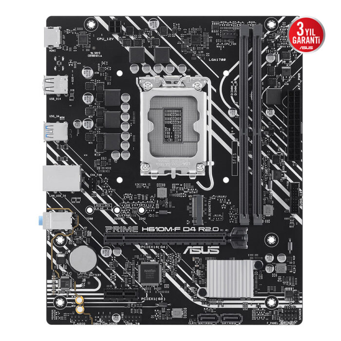 ASUS MB PRIME H610M-F D4 R2.0-CSM INTEL H610 LGA1700 DDR4 3200 HDMI M2 USB3.2 mA