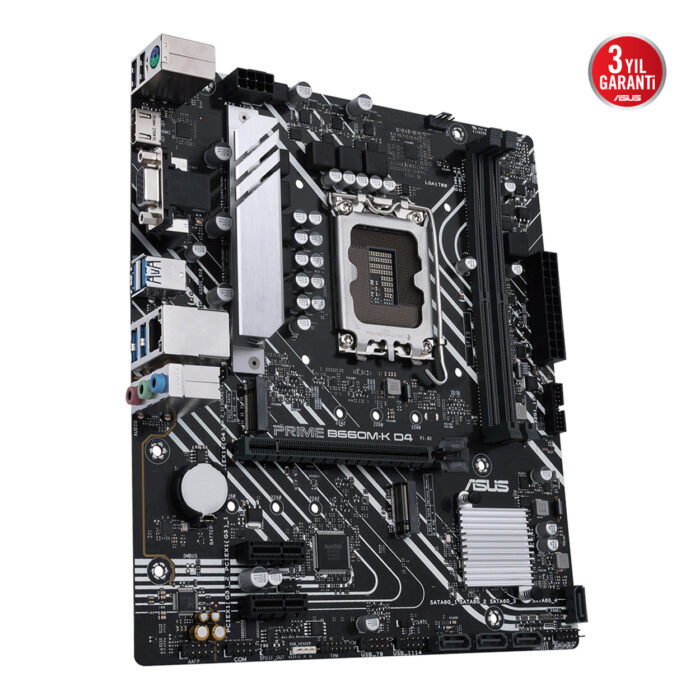 ASUS PRIME B660M-K D4 INTEL B660 LGA1700 DDR4 5333 HDMI VGA ÇİFT M2 USB3.2