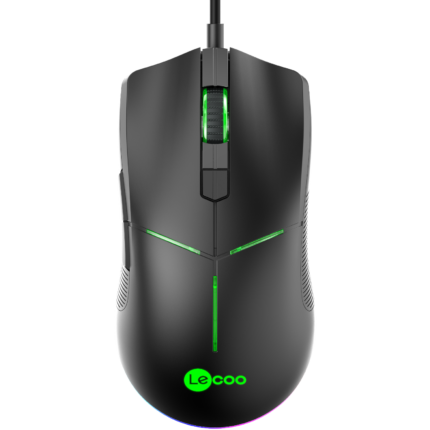 LENOVO LECOO MS109 KABLOLU RGB LED AYDINLATMALI 6400 DPI 8 MAKRO MOUSE SİYAH