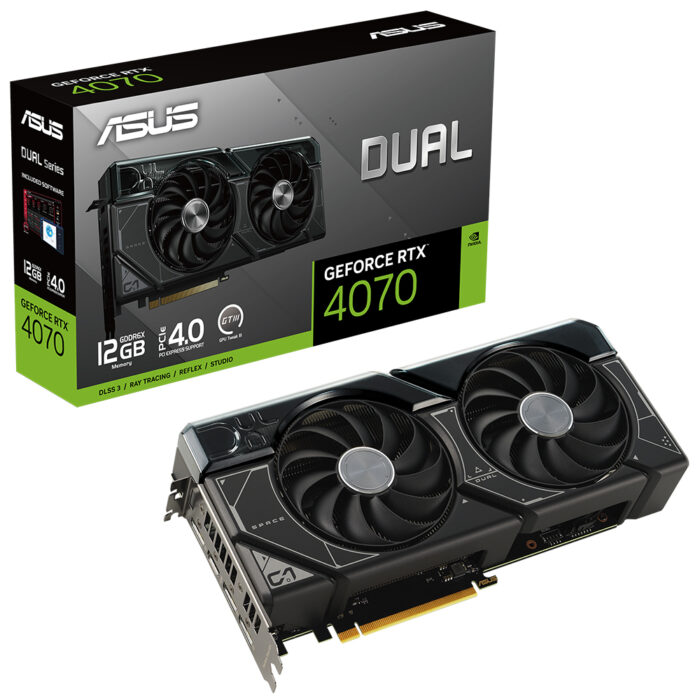 Asus 12GB GEFORCE RTX 4070 DUAL-RTX4070-12G GDDR6X 192Bit DLSS3 HDMI 3xDP