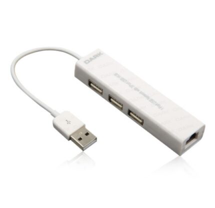 Dark Ethernet Girişli 3 Port USB 2.0 Hub Çoklayıcı [DK-AC-USB23L]