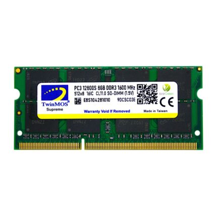 Twinmos Sodimm 8GB 1600Mhz 1.5V DDR3 Kutulu Notebook Bellek (MDD38GB1600N)