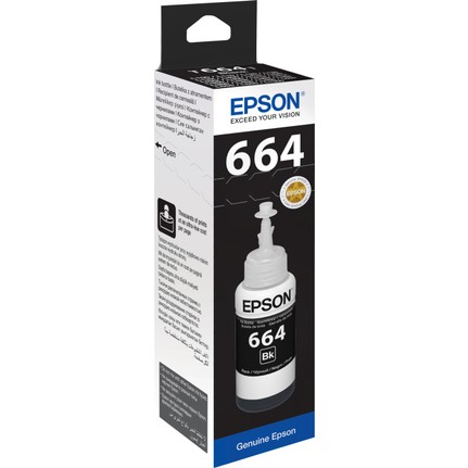 Epson T6641 Siyah Mürekkep Kartuşu L100/L200/L300 (C13T66414A)