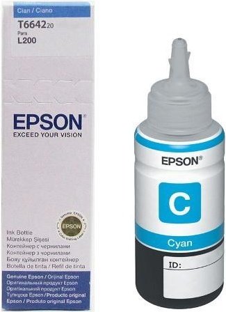 Epson T6642 Mavi Mürekkep Kartuşu L100/L200/L300 (C13T66424A)