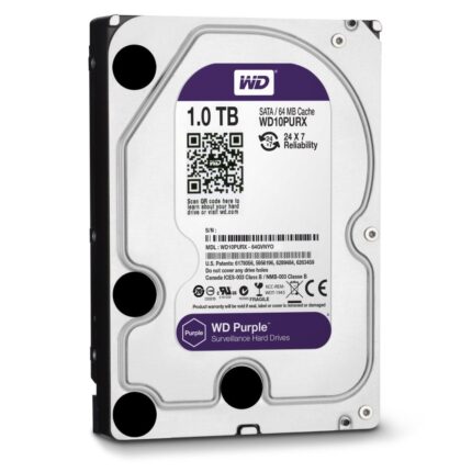 WD 1TB Purple 3.5" Sata3 5400Rpm 64MB 7/24 Güvenlik Hdd [WD10PURZ]