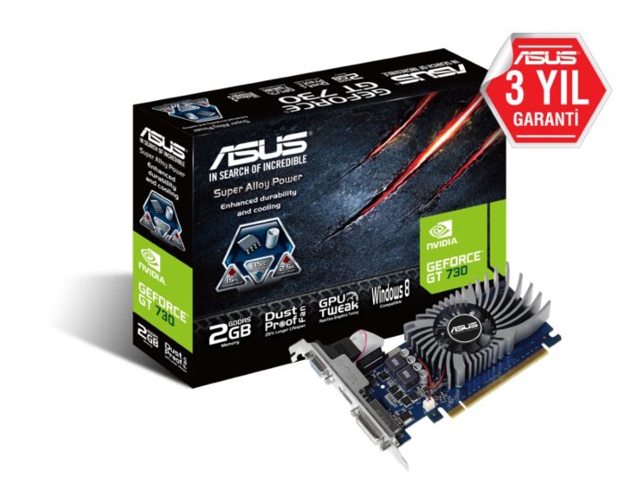 Asus GT730-SL-2GD5-BRK 2GB 64Bit DDR5 HDMI/DVI/VGA PCI 2.0 Ekran Kartı