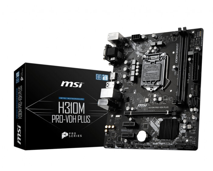 MSI H310M PRO-VDH PLUS LGA1151P8 Ses+GLan HDMI/DVI USB3.1 W7 - W10 mATX