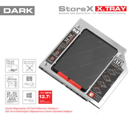 Dark Storex 12.7mm NB Optik Sürücü 2.5" HDD Yuva Dönüştürücü [DK-AC-DSOSD12]