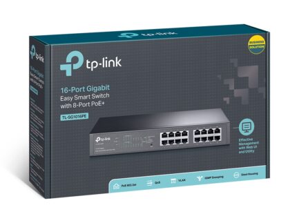 TP-Link TL-SG1016PE 16-Port Gigabit Easy Smart Switch with 8-Port PoE+ (150W)