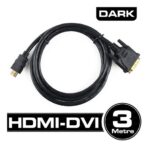 Dark 3 Metre DVI to HDMI Çift Yönlü Çevirici Kablo Altın Uç (DK-CB-DVIXHDMIL300)