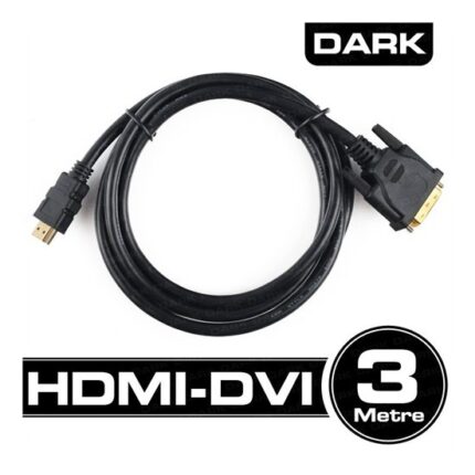 Dark 3 Metre DVI to HDMI Çift Yönlü Çevirici Kablo Altın Uç (DK-CB-DVIXHDMIL300)