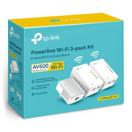 TP-Link TL-WPA4220T KIT AV600 Powerline N300 Wi-Fi ( 3X ) ( Powerline Adaptör )