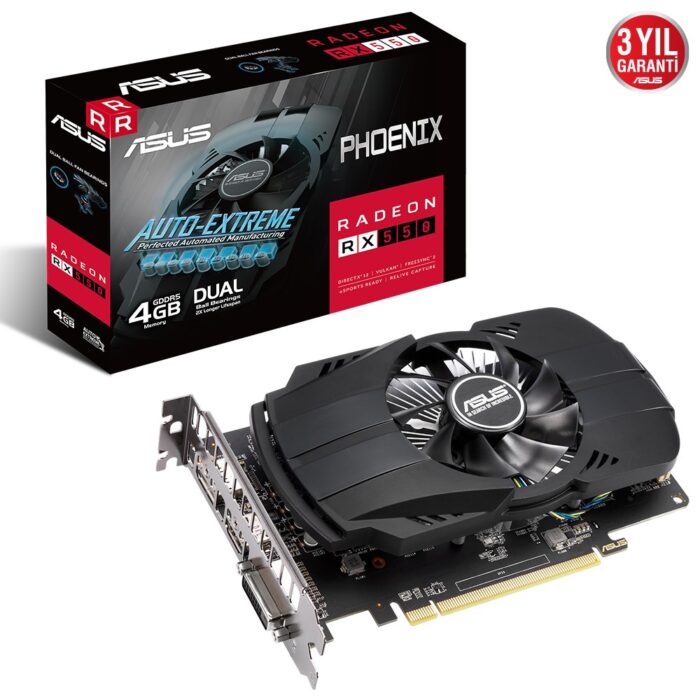 Asus 4GB PH-RX550-4G-EVO GDDR5 (128Bit) HDMI DVI DP