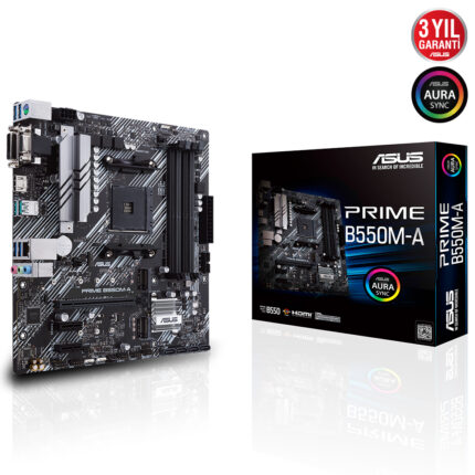 Asus PRIME B550M-A AM4 DDR4 HDMI DVI D-Sub 2xM2 USB3.2 RGB mATX