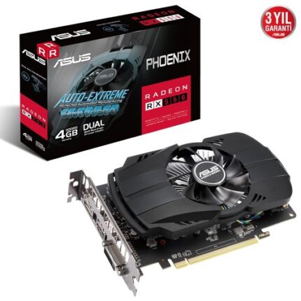 Asus PH-RX550-4G-EVO 4GB 128Bit GDDR5 DP/HDMI/DVI PCI 3.0 Ekran Kartı