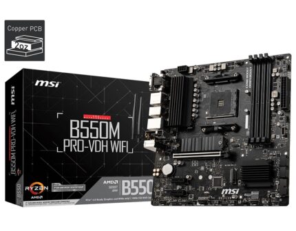 MSI B550M PRO-VDH WIFI AM4 Vga+Ses+GLan DDR4 HDMI DP M2 USB 3.2 mATX