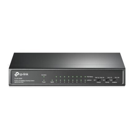 TP-Link TL-SF1009P 9-Port 10/100 Mbps Desktop Switch with 8-Port PoE+ (65W)