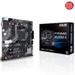 Asus PRIME A520M-K AM4 DDR4 3200 HDMI DVI DP M2 USB3.2 mATX