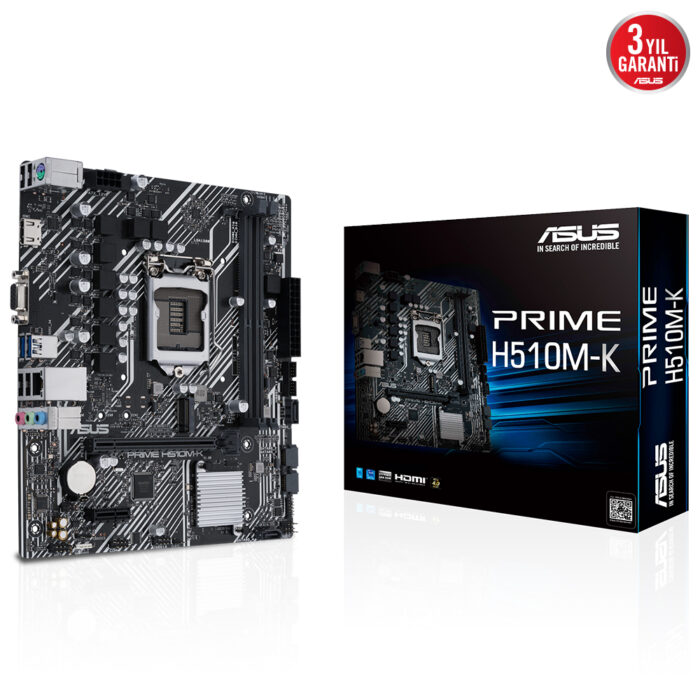 Asus PRIME H510M-K LGA1200P11 DDR4 Ses+GLan HDMI D-Sub M2 USB3.2 mATX