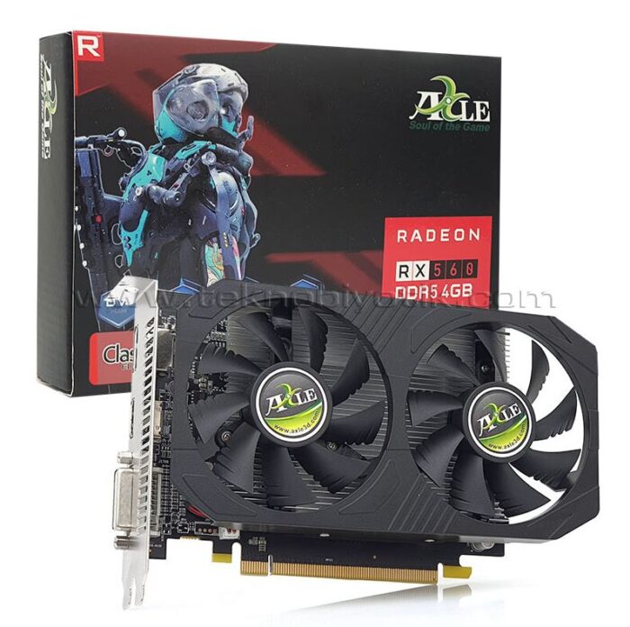 Axle 4GB AMD Radeon RX 560 GDDR5 128Bit Dual Fan HDMI DP DVI-D