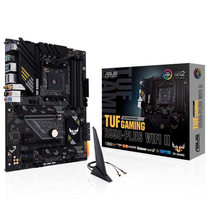 Asus TUF GAMING B550-PLUS WIFI II AM4 DDR4 Ses+GLan HDMI DP M2 USB3.2 128GB ATX