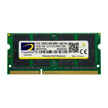 Twinmos Sodimm 8GB 1600Mhz 1.35V DDR3 Kutulu Notebook Bellek (MDD3L8GB1600N)