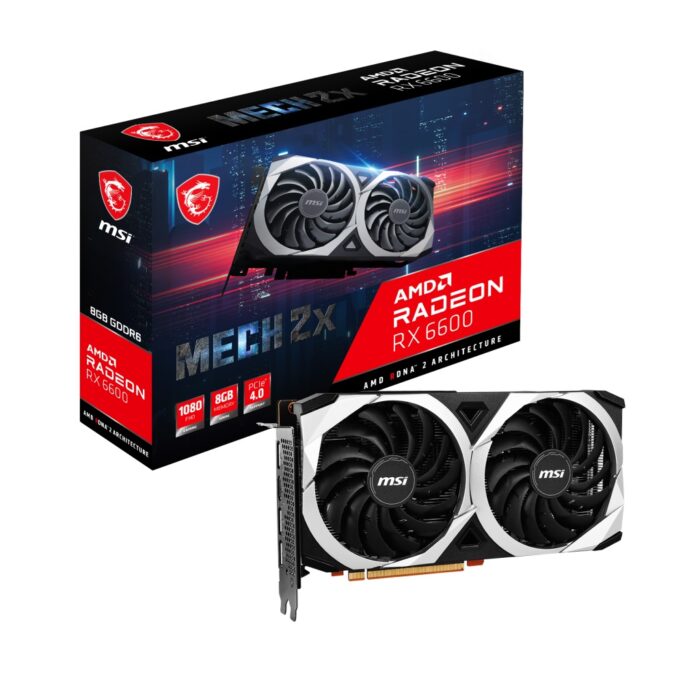 MSI 8GB RADEON RX 6600 MECH 2X 8G [128Bit] GDDR6 HDMI 3xDP