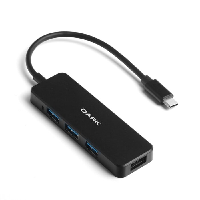 Dark Connect Master Type-C to 4Port USB 3.0 Hub Siyah (DK-AC-USB31X41A)