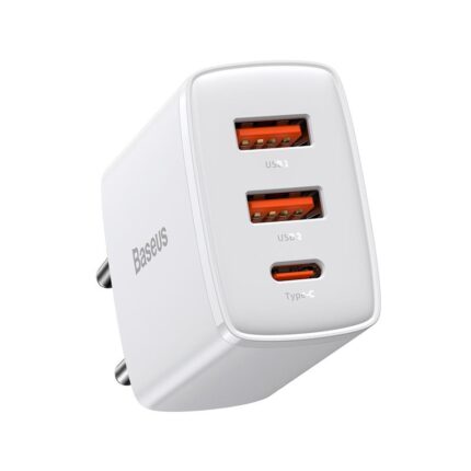 Baseus COMPACT QC 30W (Beyaz) Duvar Şarj Cihazı USB-TYPE-C (CCXJ-E02)