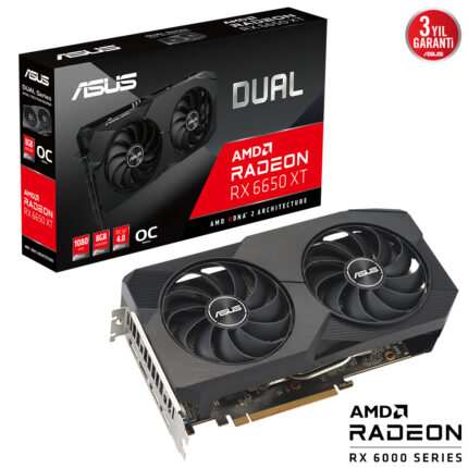 Asus 8GB DUAL-RX6650XT-O8G-V2 GDDR6 128Bit OC HDMI 3xDP