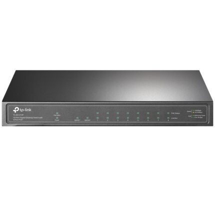 Tp-Link 10Port TL-SG1210P 8portGigabit PoE(63W)+ 1xSFP 1xRJ45 Yönetilemez Switch