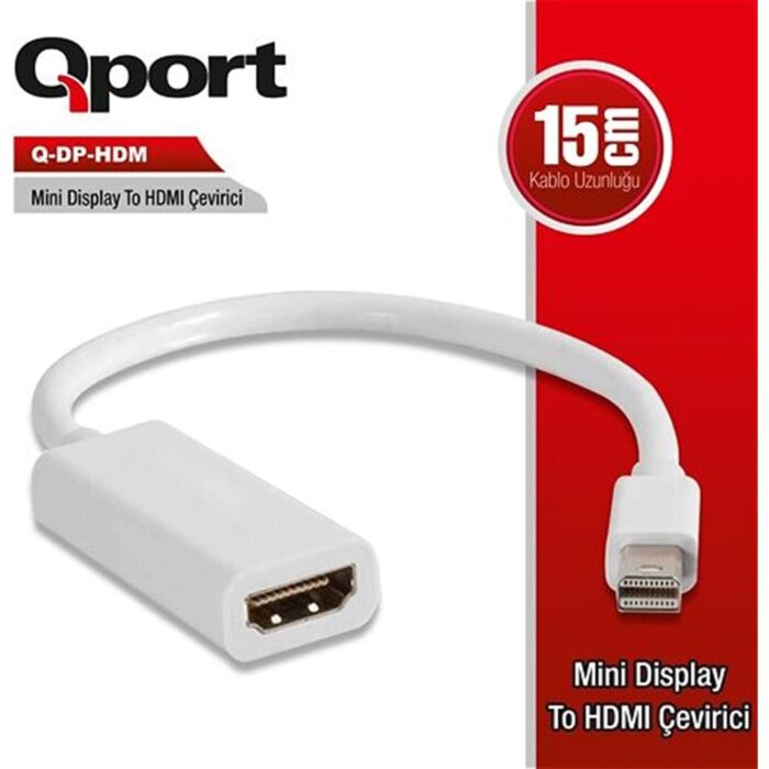 Qport Mini Display Port to Hdmı Çevirici (Q-DP-HDM)