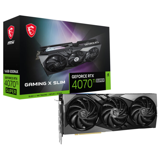 MSI 16GB GEFORCE RTX 4070 TI SUPER 16G GAMING X SLIM GDDR6X 256Bit HDMI 3xDP