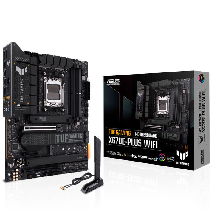 Asus TUF GAMING X670E-PLUS WIFI AM5 DDR5 6400(OC) USB3.2 HDMI DP BT PCIe5.0 ATX