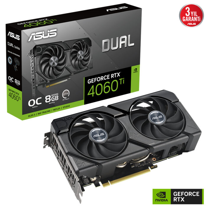 Asus 8GB DUAL-RTX4060TI-O8G-EVO GDDR6 128Bit DLSS3 HDMI 3xDP HDCP