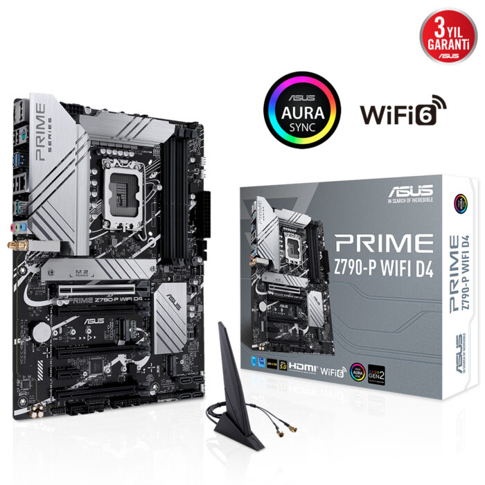 Asus PRIME Z790-P WIFI D4 Z790 DDR4 M.2 USB3.2 DP/HDMI PCI 4.0 1700p Anakart