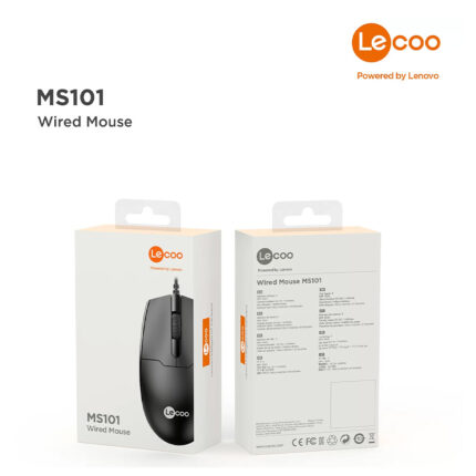 LENOVO LECOO MS101 USB KABLOLU MOUSE SİYAH