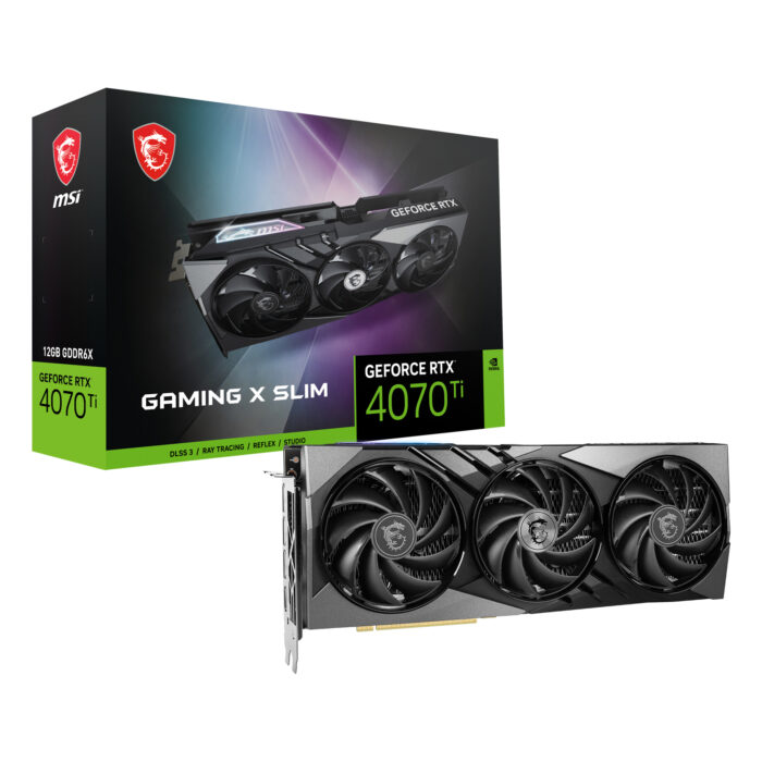 MSI 12GB GEFORCE RTX 4070 TI GAMING X SLIM 12G GDDR6X 192Bit PCIE 4.0 HDMI 3xDP